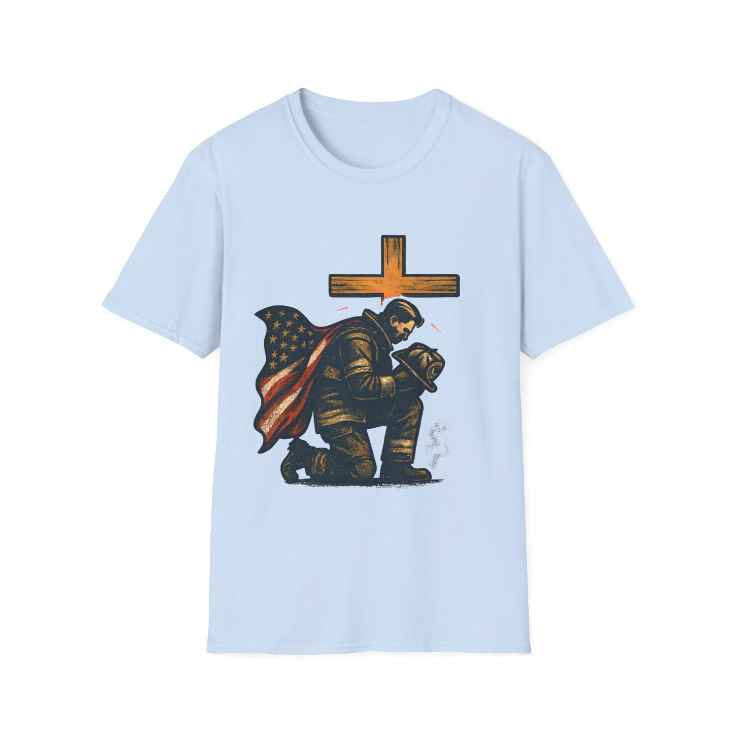 Firefighter Kneel at the Cross Tee