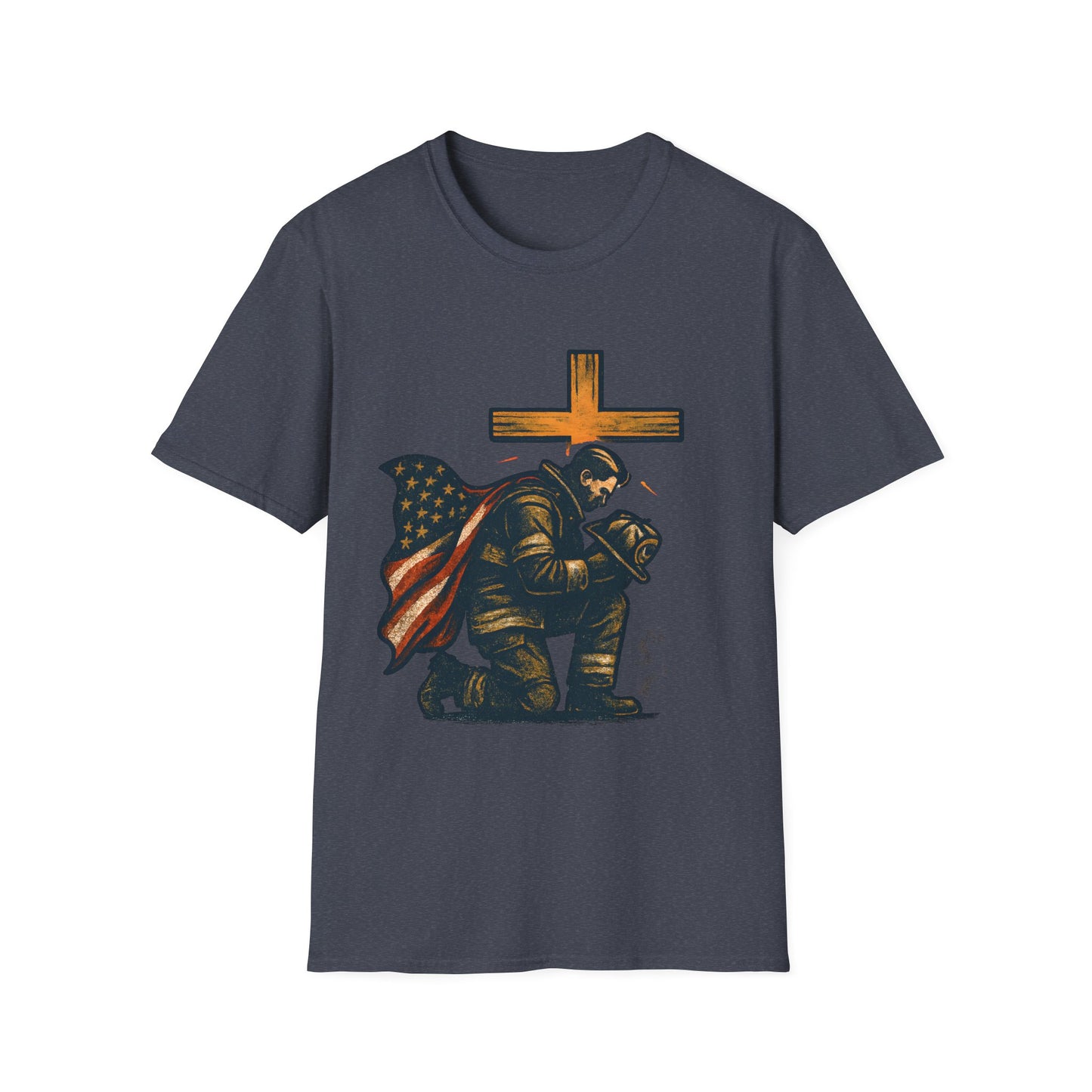Firefighter Kneel at the Cross Tee