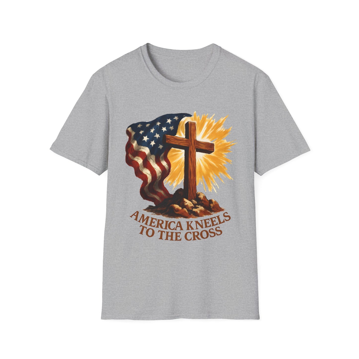 America Kneels to the Cross Tee
