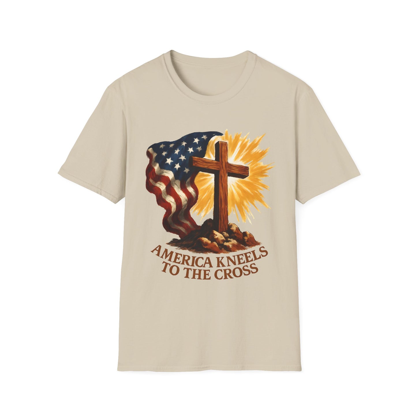 America Kneels to the Cross Tee