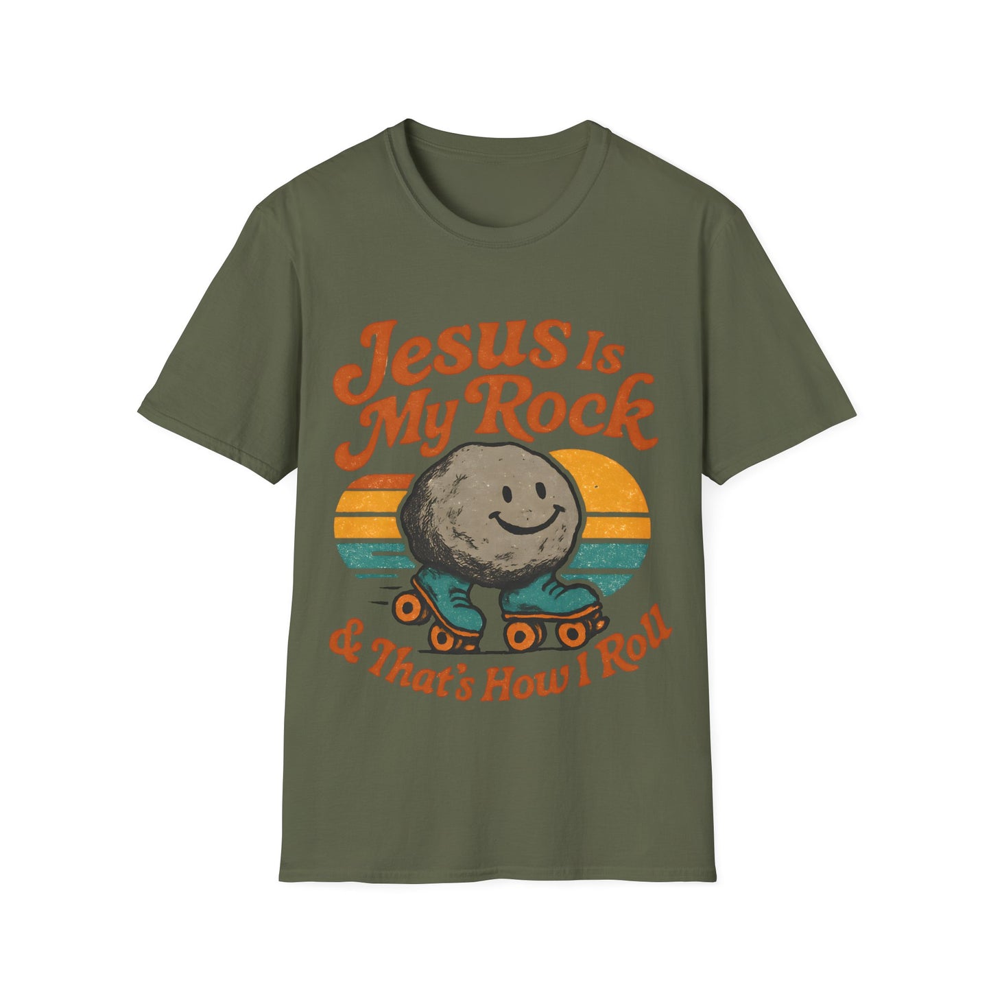 Retro Jesus Is My Rock T-Shirt
