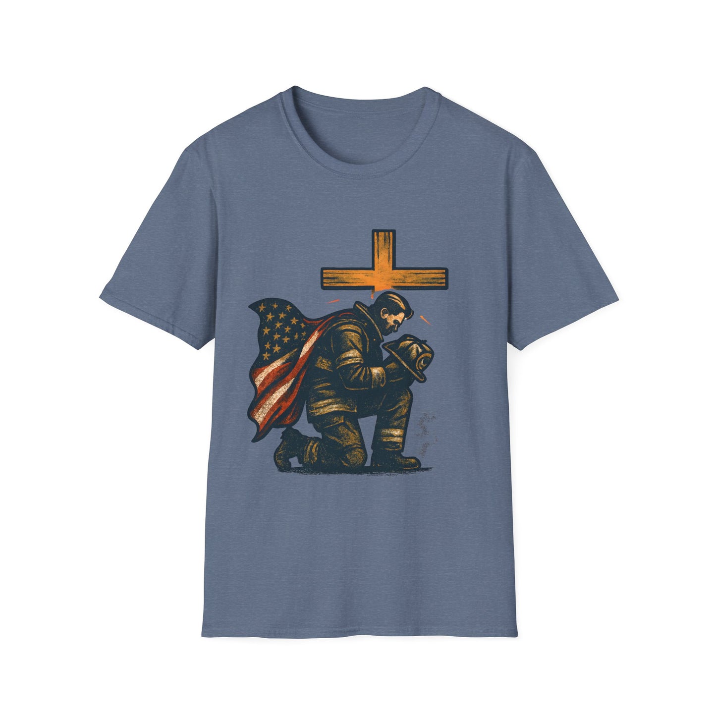 Firefighter Kneel at the Cross Tee