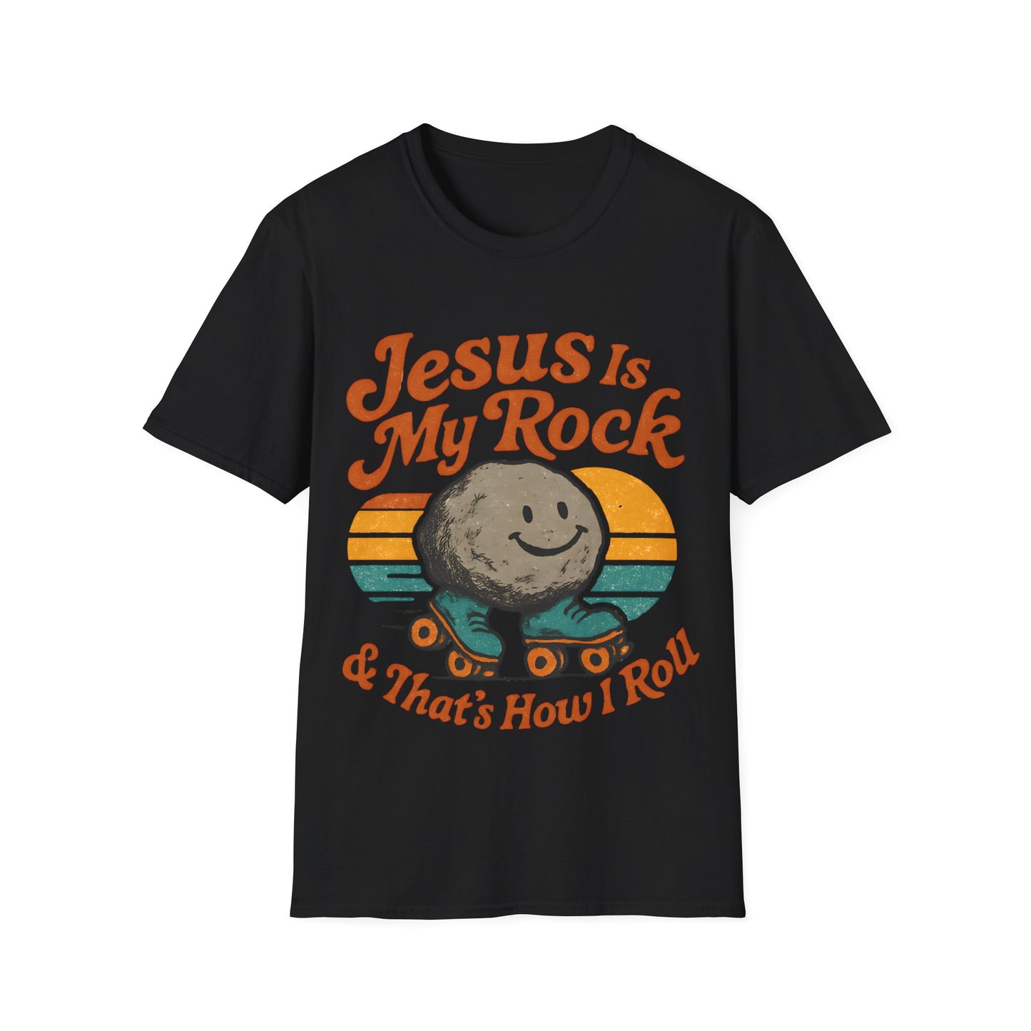 Retro Jesus Is My Rock T-Shirt