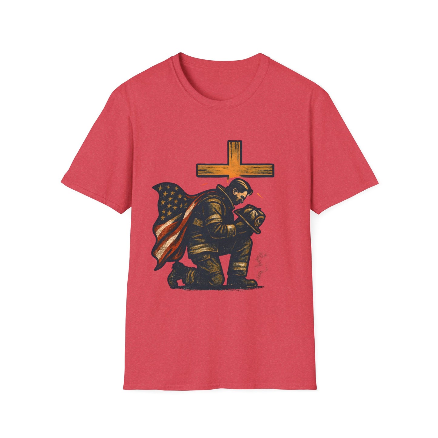 Firefighter Kneel at the Cross Tee