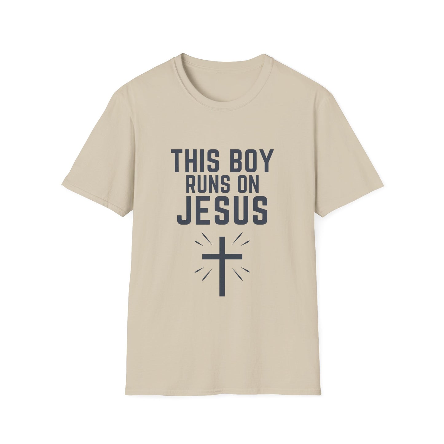 'This Boy Runs on Jesus' Tee