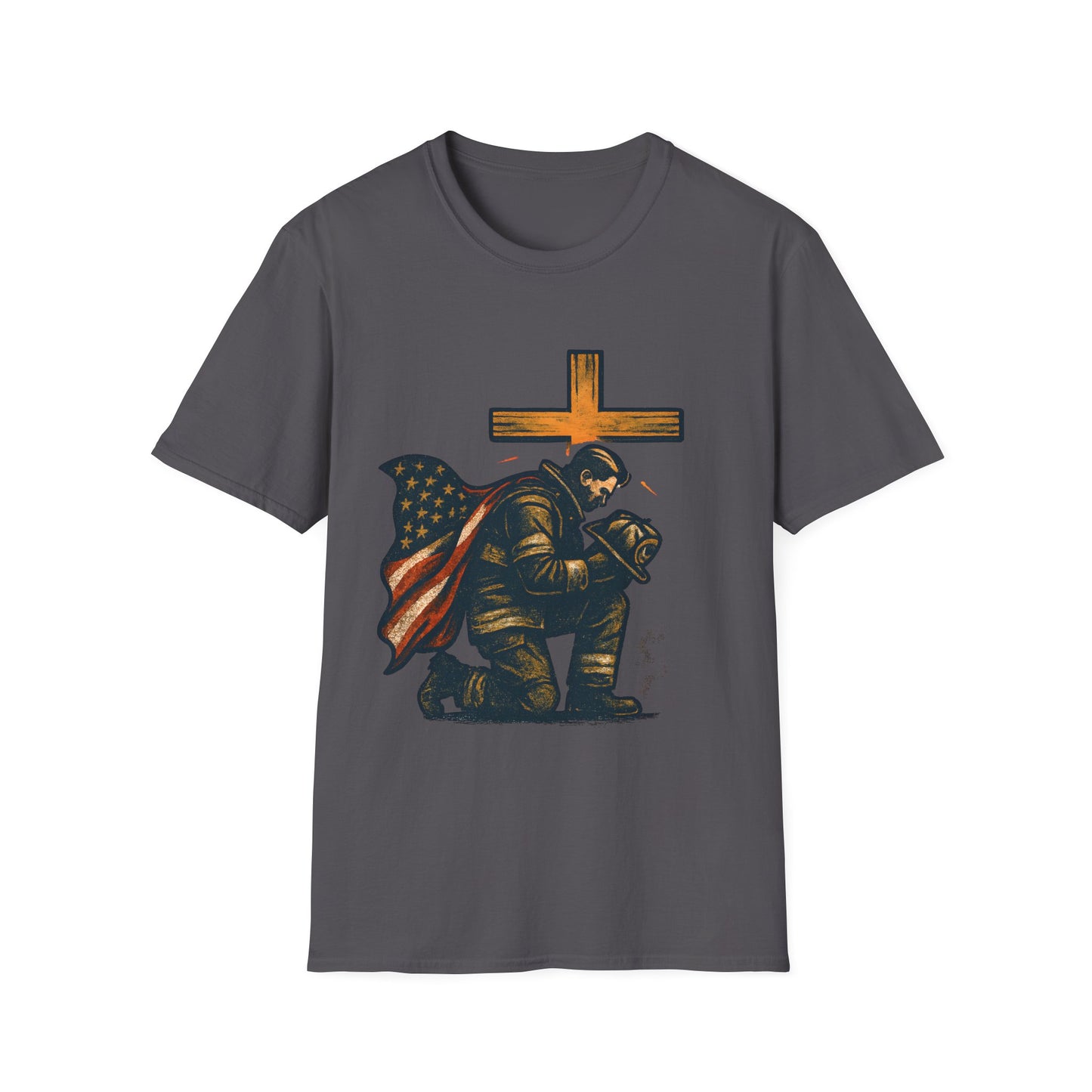 Firefighter Kneel at the Cross Tee