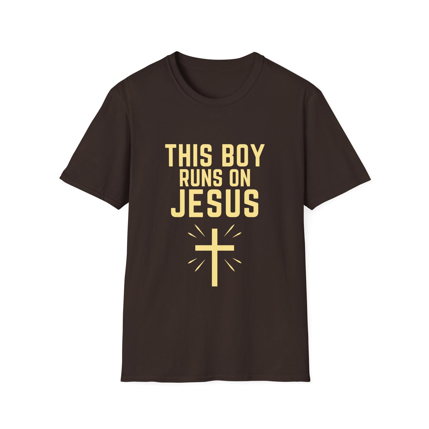 'This Boy Runs on Jesus' Tee