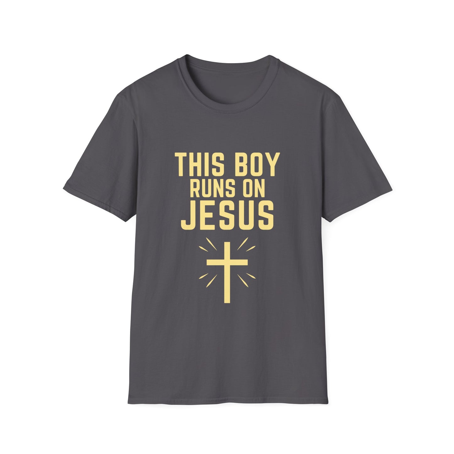 'This Boy Runs on Jesus' Tee