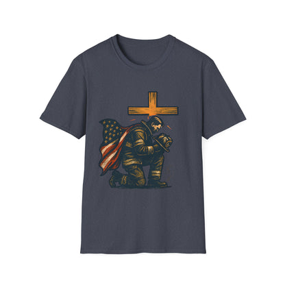 Firefighter Kneel at the Cross Tee