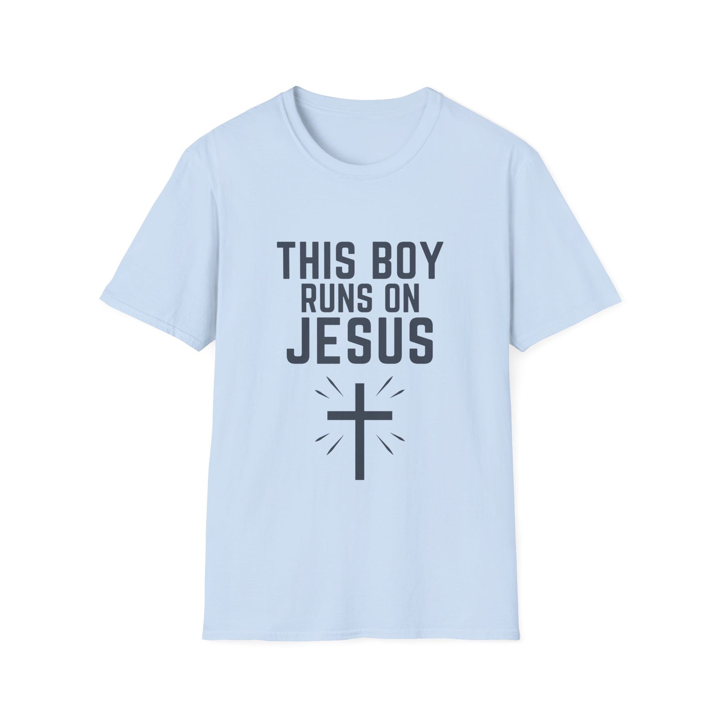 'This Boy Runs on Jesus' Tee