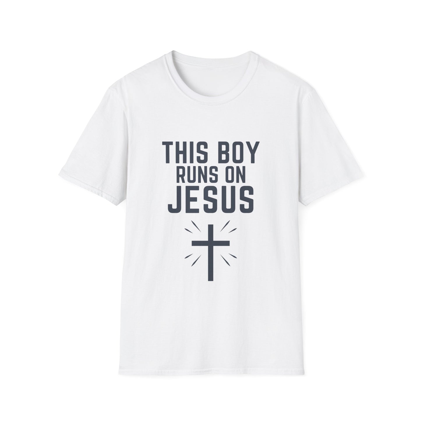 'This Boy Runs on Jesus' Tee