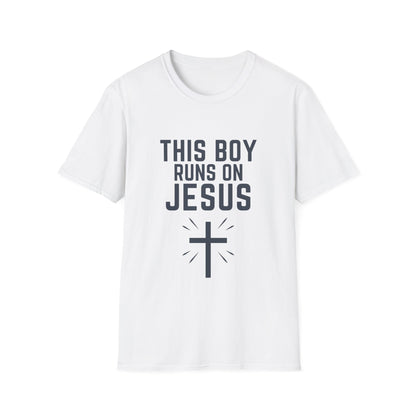'This Boy Runs on Jesus' Tee