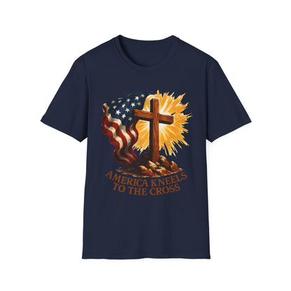 America Kneels to the Cross Tee