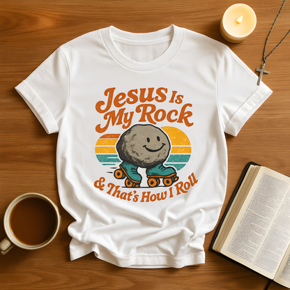 Retro Jesus Is My Rock T-Shirt