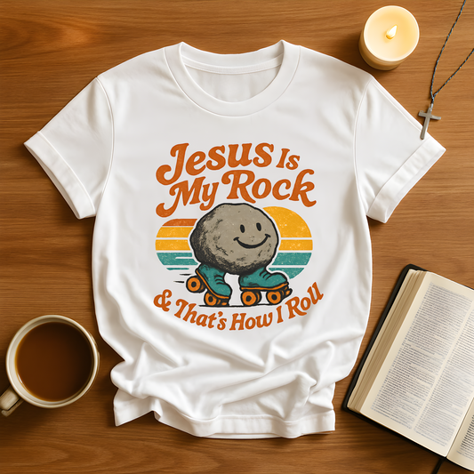 Retro Jesus Is My Rock T-Shirt