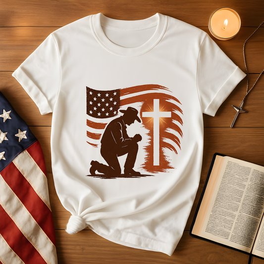 Cowboy Kneel at the Cross Tee
