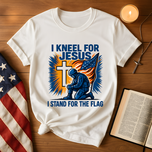 I Kneel for Jesus, I Stand for the Flag