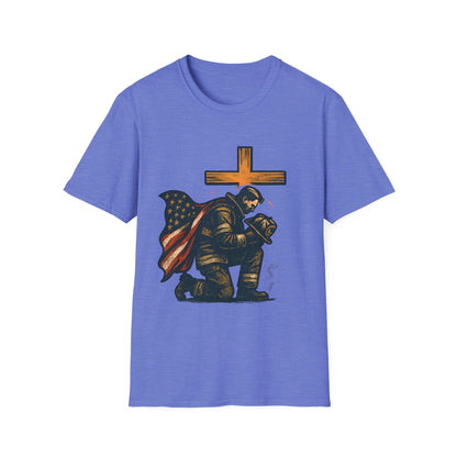 Firefighter Kneel at the Cross Tee