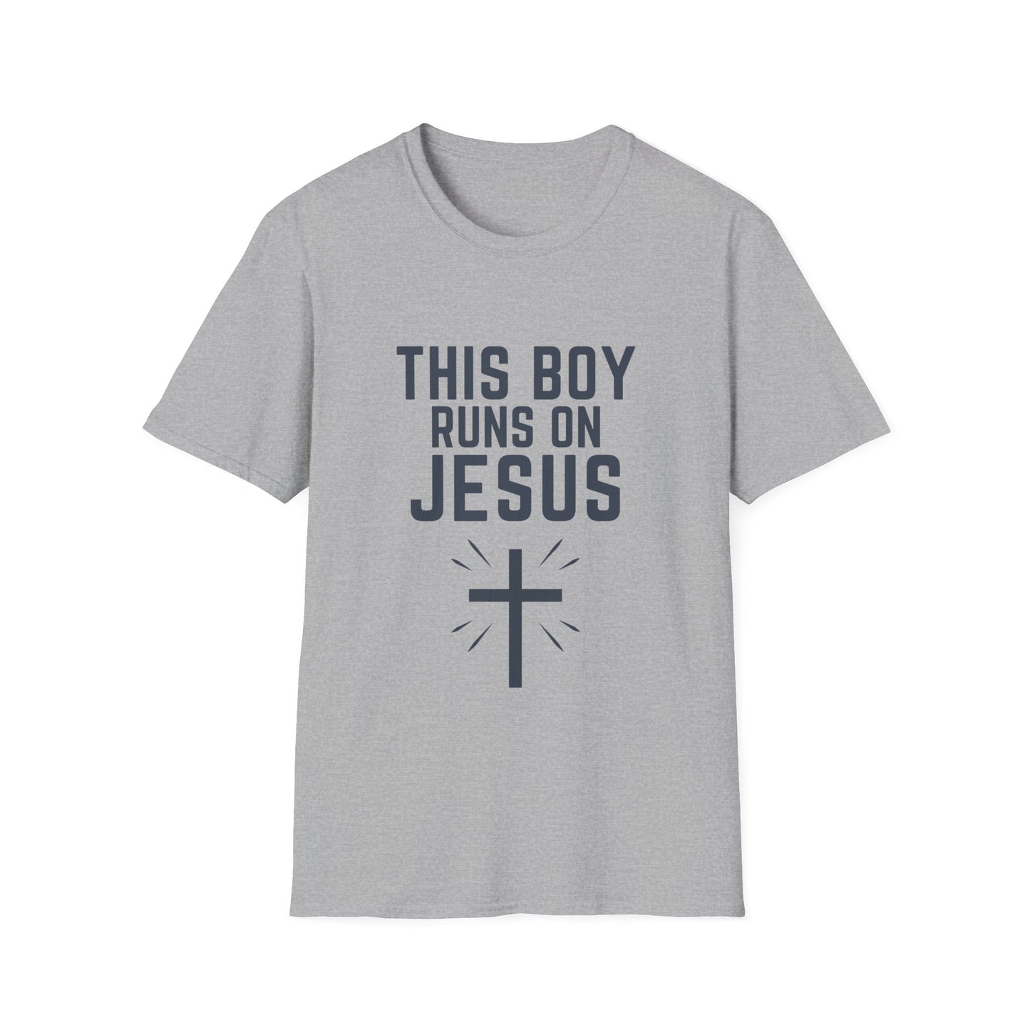 'This Boy Runs on Jesus' Tee