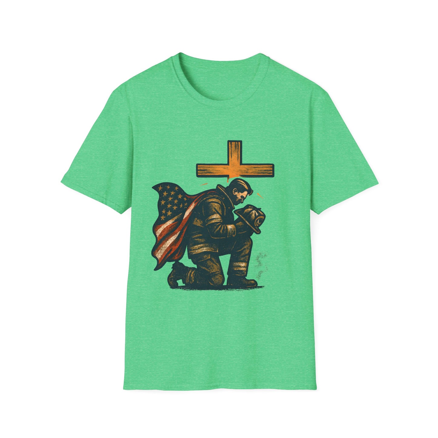 Firefighter Kneel at the Cross Tee