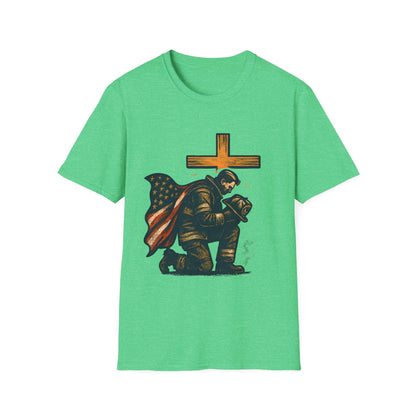 Firefighter Kneel at the Cross Tee