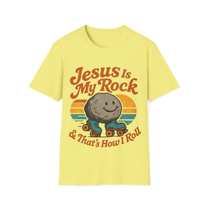 Retro Jesus Is My Rock T-Shirt