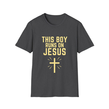 'This Boy Runs on Jesus' Tee