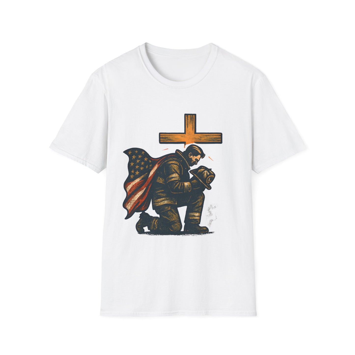 Firefighter Kneel at the Cross Tee
