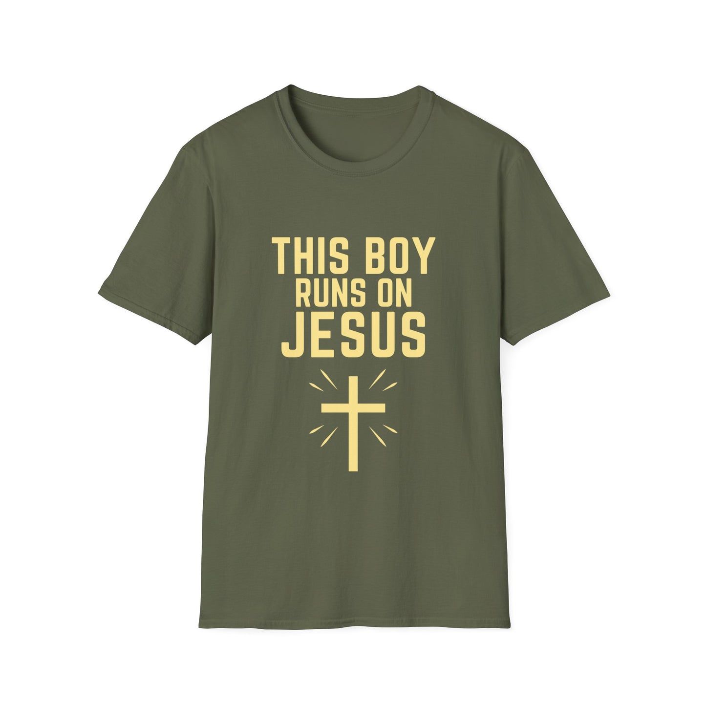 'This Boy Runs on Jesus' Tee