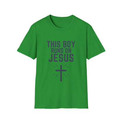 'This Boy Runs on Jesus' Tee
